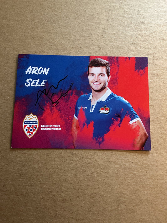 Aron Sele, Liechtenstein 🇱🇮 2022 hand signed