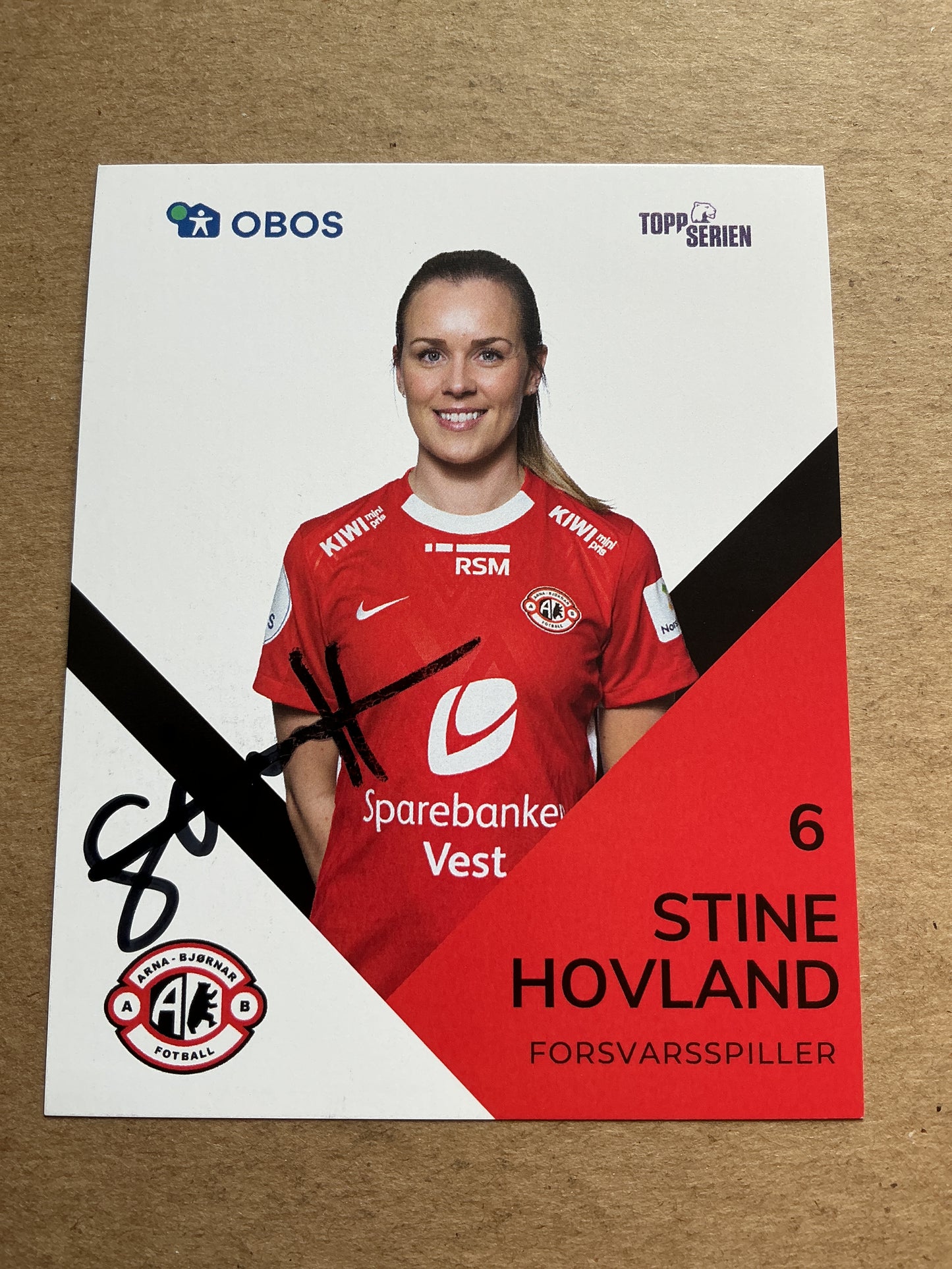 Stine Hovland, Norway 🇳🇴 Arna-Bjørnar 2024/25 hand signed