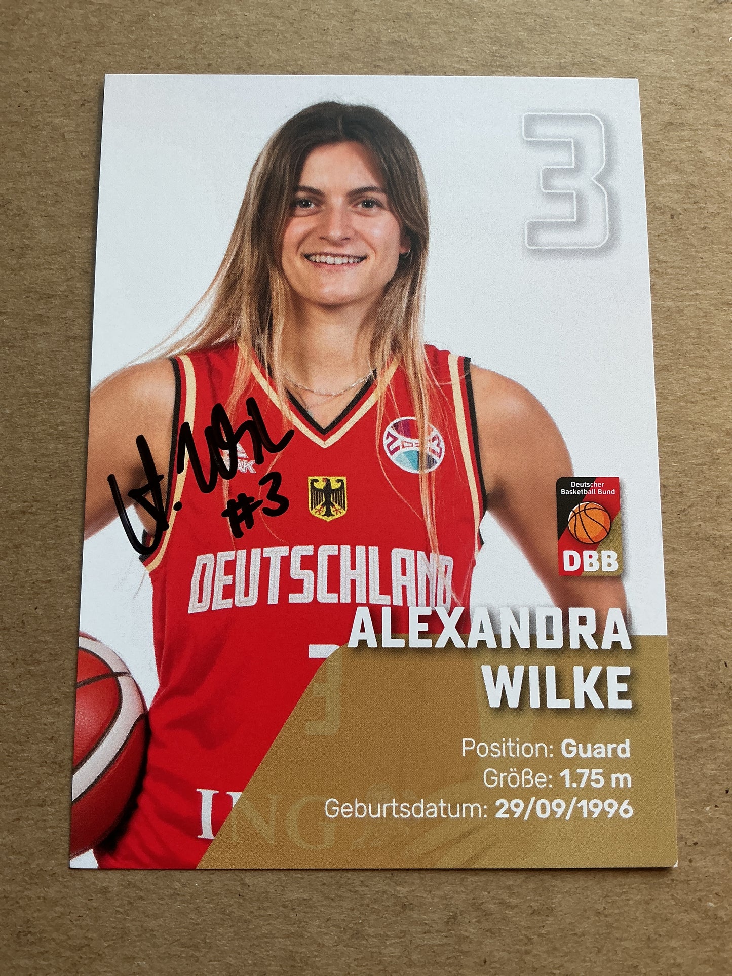 Alexandra Wilke, Germany 🇩🇪 Basketball Summer Olympics 2024 hand signed