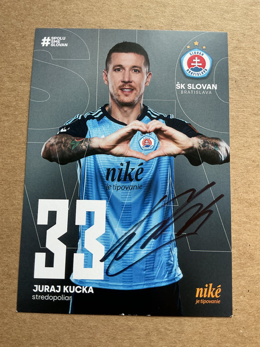 Juraj Kucka, Slovakia 🇸🇰 SK Slovan Bratislava 2024/25 hand signed