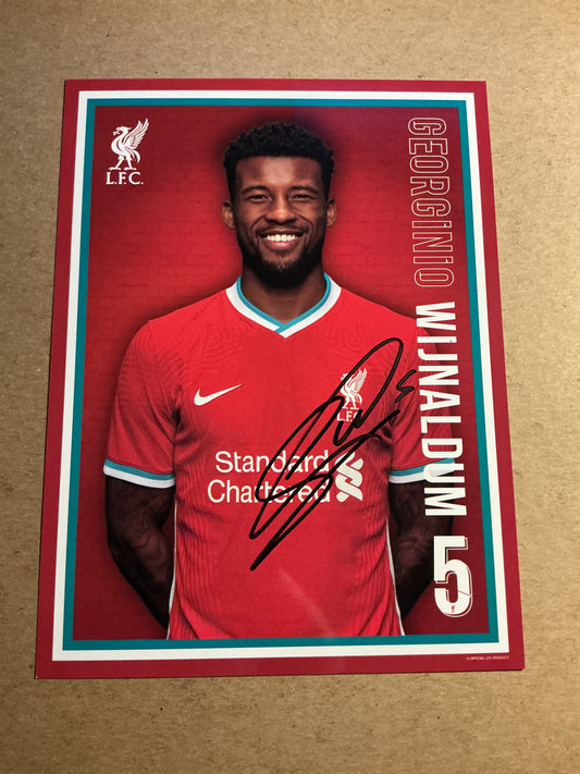 Georginio Wijnaldum, Netherlands 🇳🇱 Liverpool FC 2020/21 hand signed