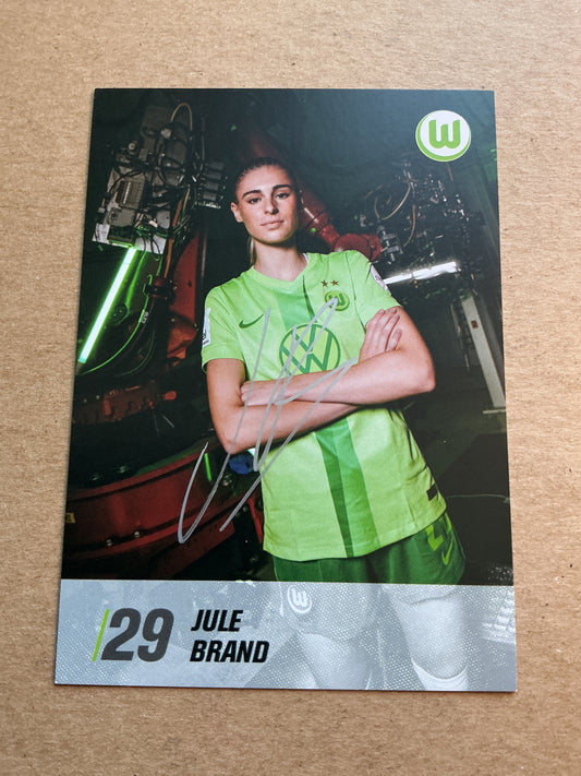 Jule Brand, Germany 🇩🇪 VfL Wolfsburg 2024/25 hand signed