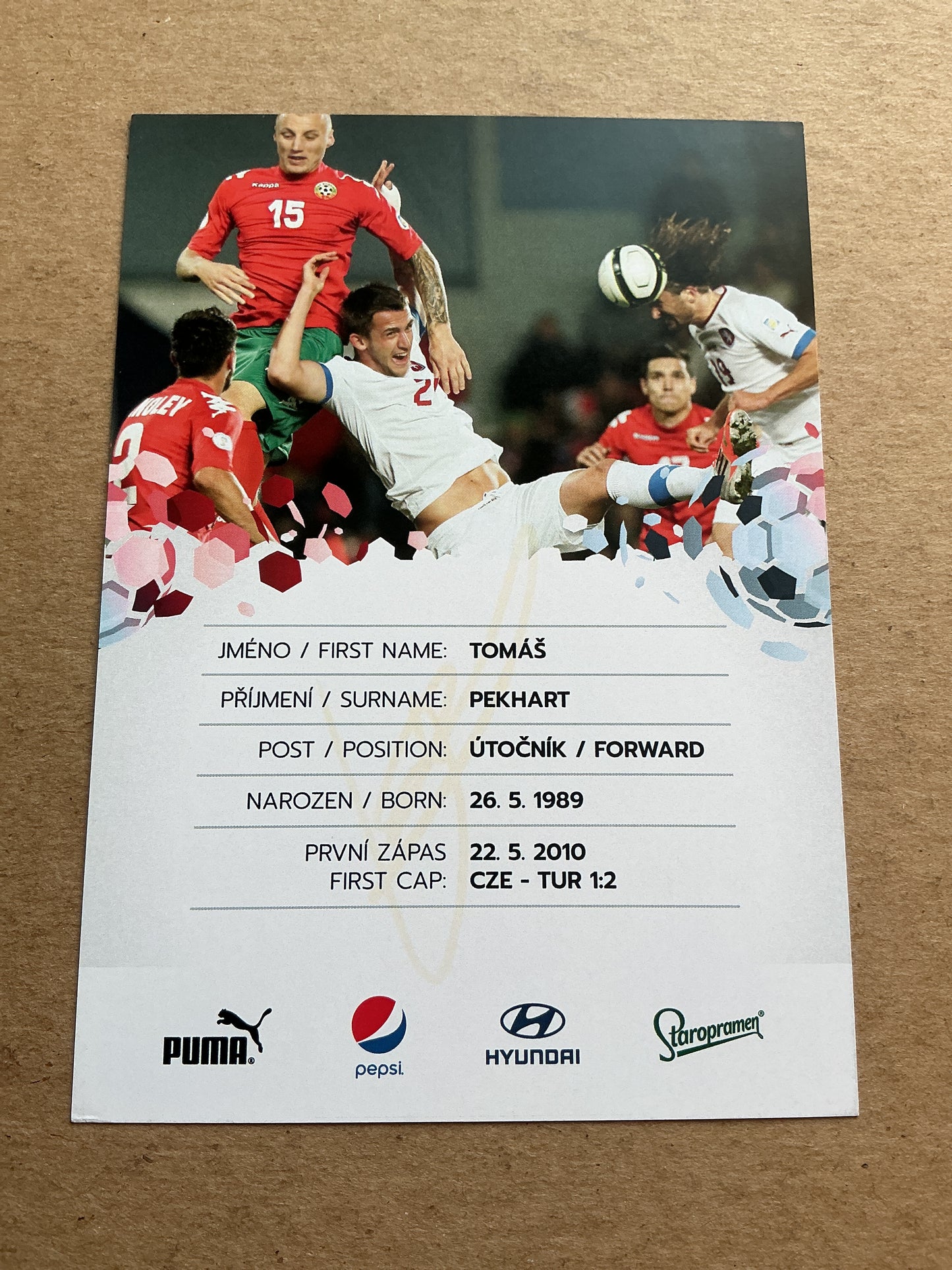 Tomáš Pekhart, Czech Republic 🇨🇿 UEFA Euro Cup 2020 hand signed