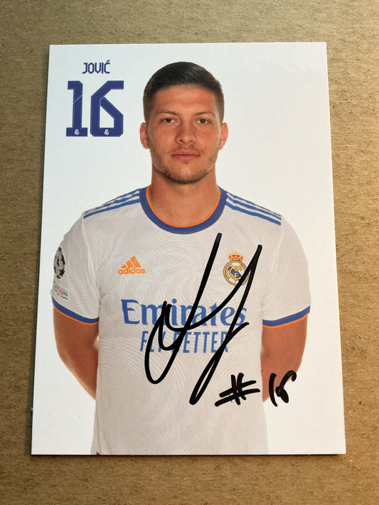 Luka Jović, Serbia 🇷🇸 Real Madrid 2021/22 hand signed