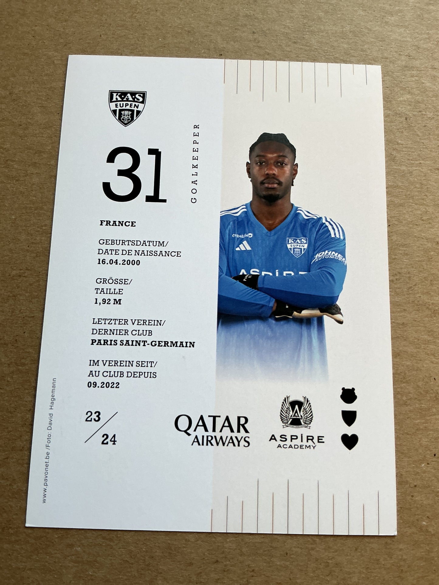 Garissone Innocent, Haiti 🇭🇹 KAS Eupen 2023/24 hand signed
