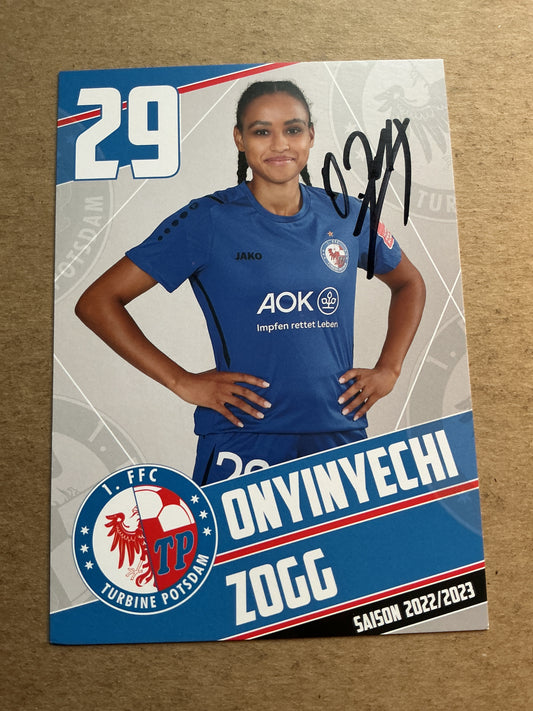 Onyinyechi Zogg, Nigeria 🇳🇬 Turbine Potsdam 2022/23 hand signed
