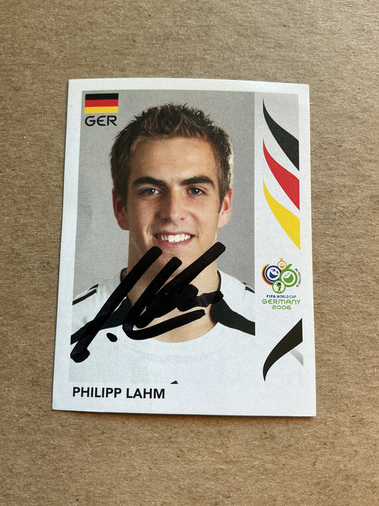 Philipp Lahm, Germany 🇩🇪 FIFA World Cup 2006 Panini hand signed