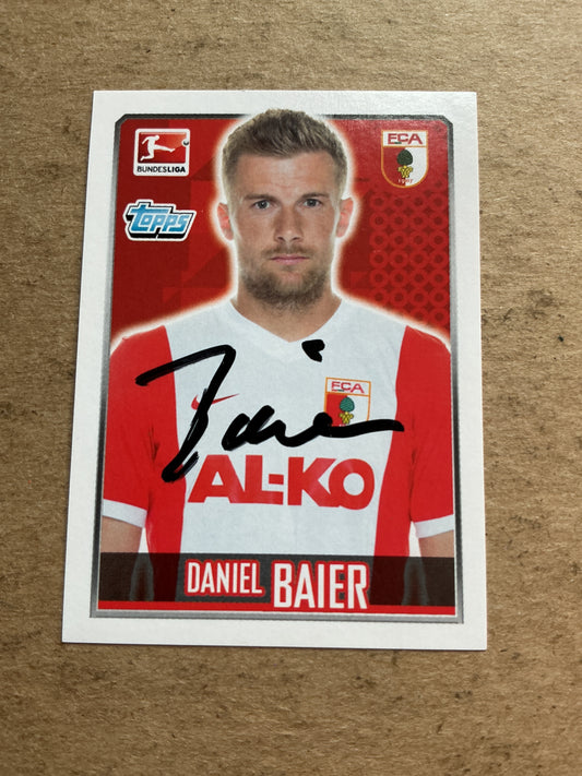 Daniel Baier, Germany 🇩🇪 FC Augsburg 2014/15 Topps hand signed