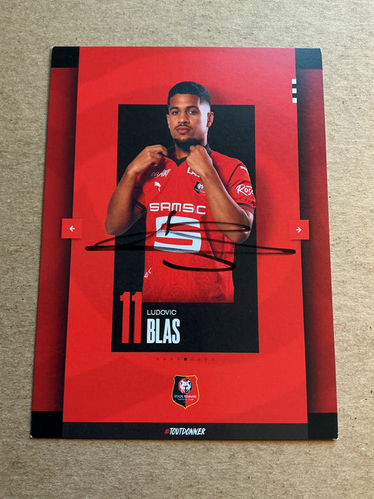 Ludovic Blas, France 🇫🇷 Stade Rennes FC 2023/24 hand signed
