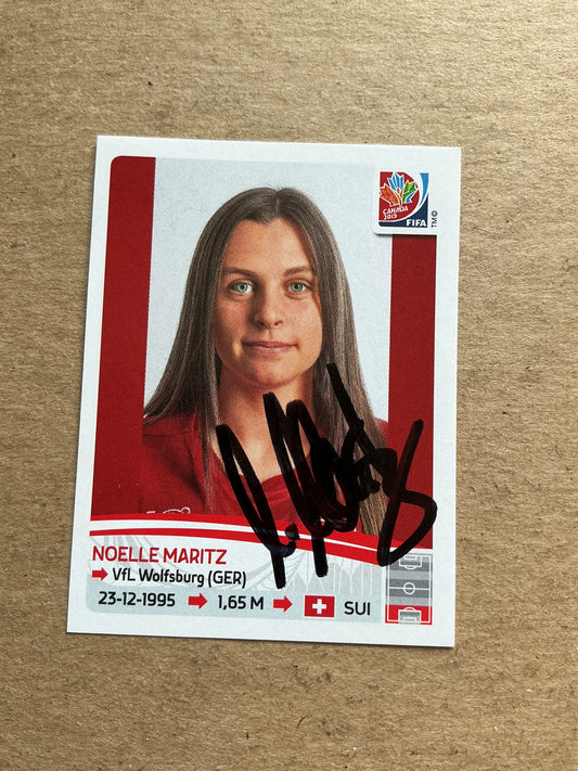 Noelle Maritz, Switzerland 🇨🇭 FIFA Women’s World Cup 2015 Panini hand signed