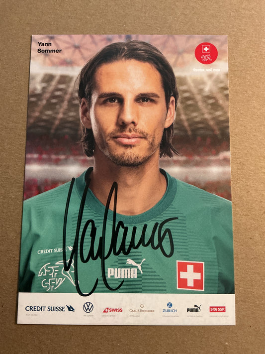 Yann Sommer, Switzerland 🇨🇭FIFA World Cup 2022  hand signed