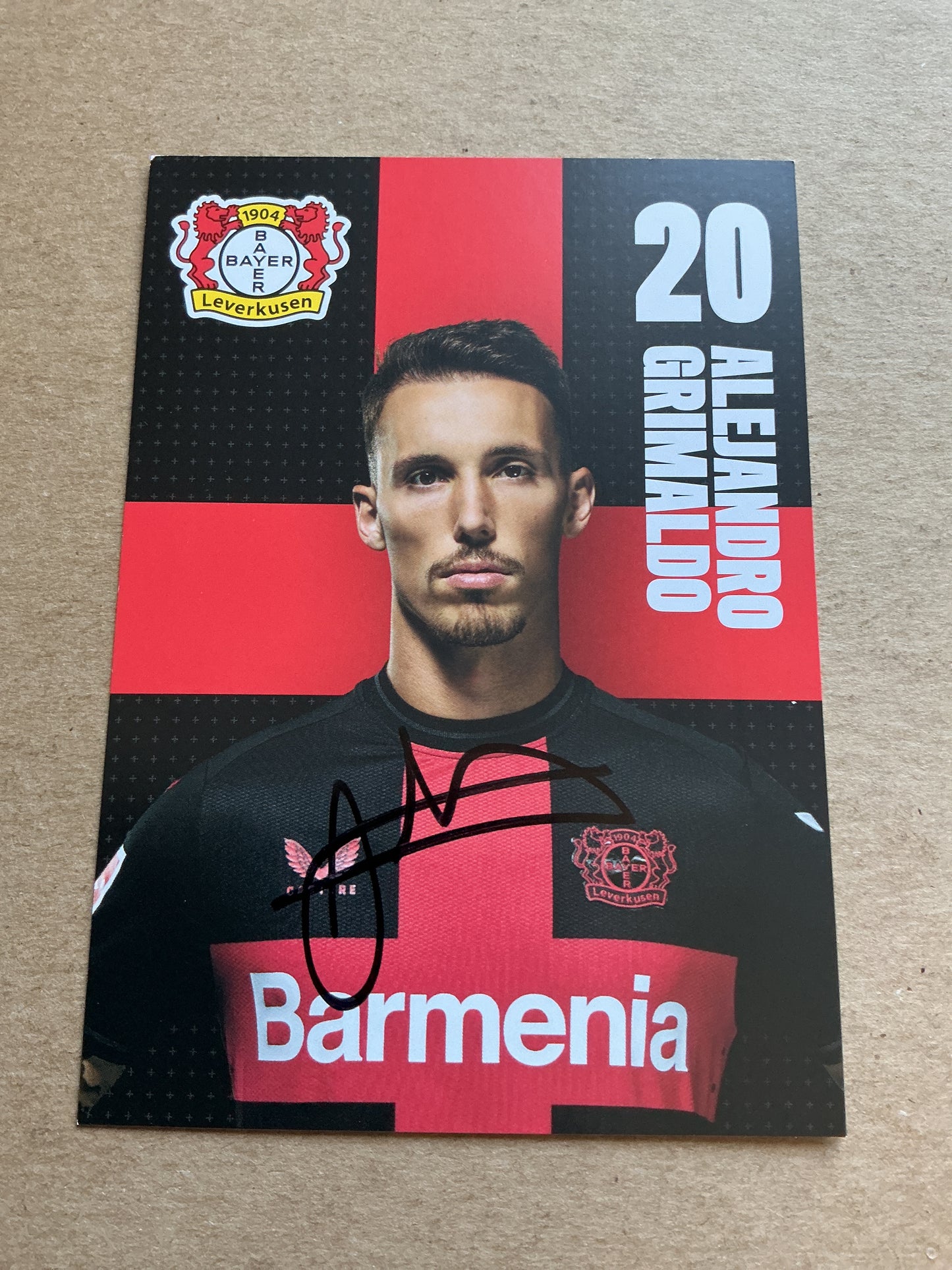 Alejandro Grimaldo, Spain 🇪🇸 Bayer 04 Leverkusen 2023/24 hand signed