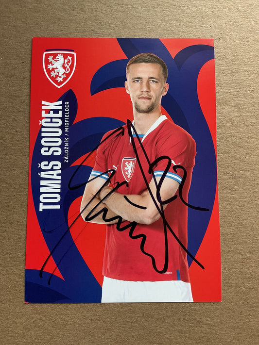 Tomáš Souček, Czech Republic 🇨🇿 2023 West Ham United hand signed