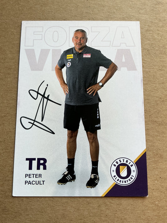 Peter Pacult, Austria 🇦🇹 Austria Klagenfurt 2023/24 hand signed