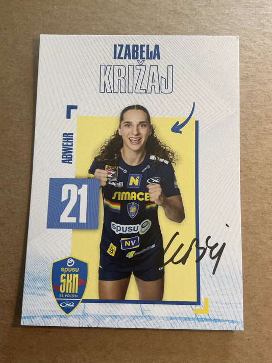Izabela Krizaj, Slovenia 🇸🇮 SKN St. Pölten 2024/25 hand signed