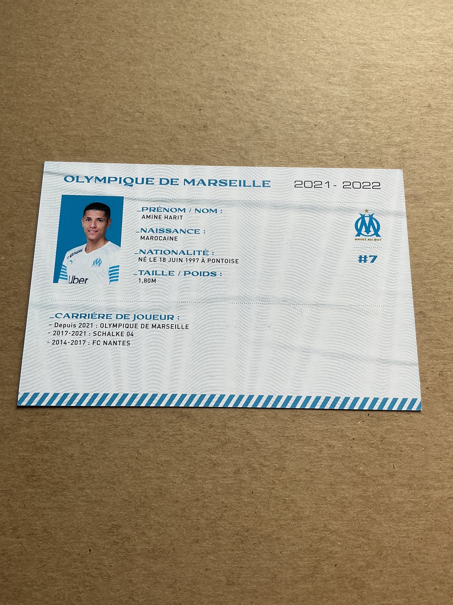 Amine Harit, Morocco 🇲🇦 Olympique Marseille 2021/22 hand signed