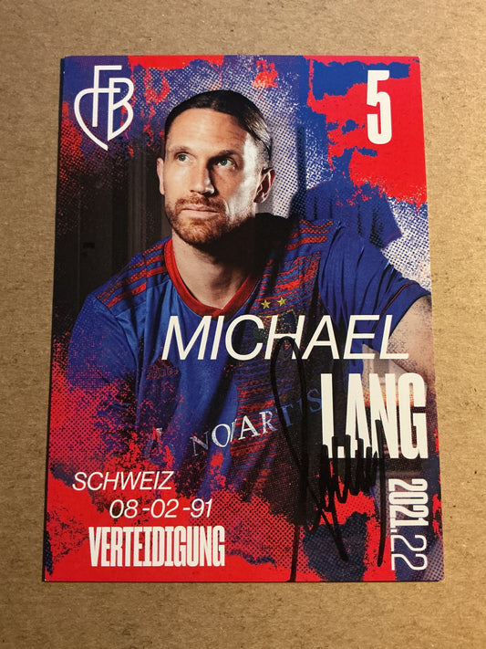 Michael Lang, Switzerland 🇨🇭 FC Basel 2021/22 hand signed