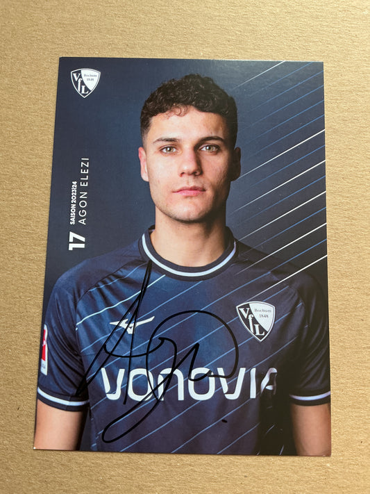 Agon Elezi, North Macedonia 🇲🇰 VfL Bochum 2023/24 hand signed