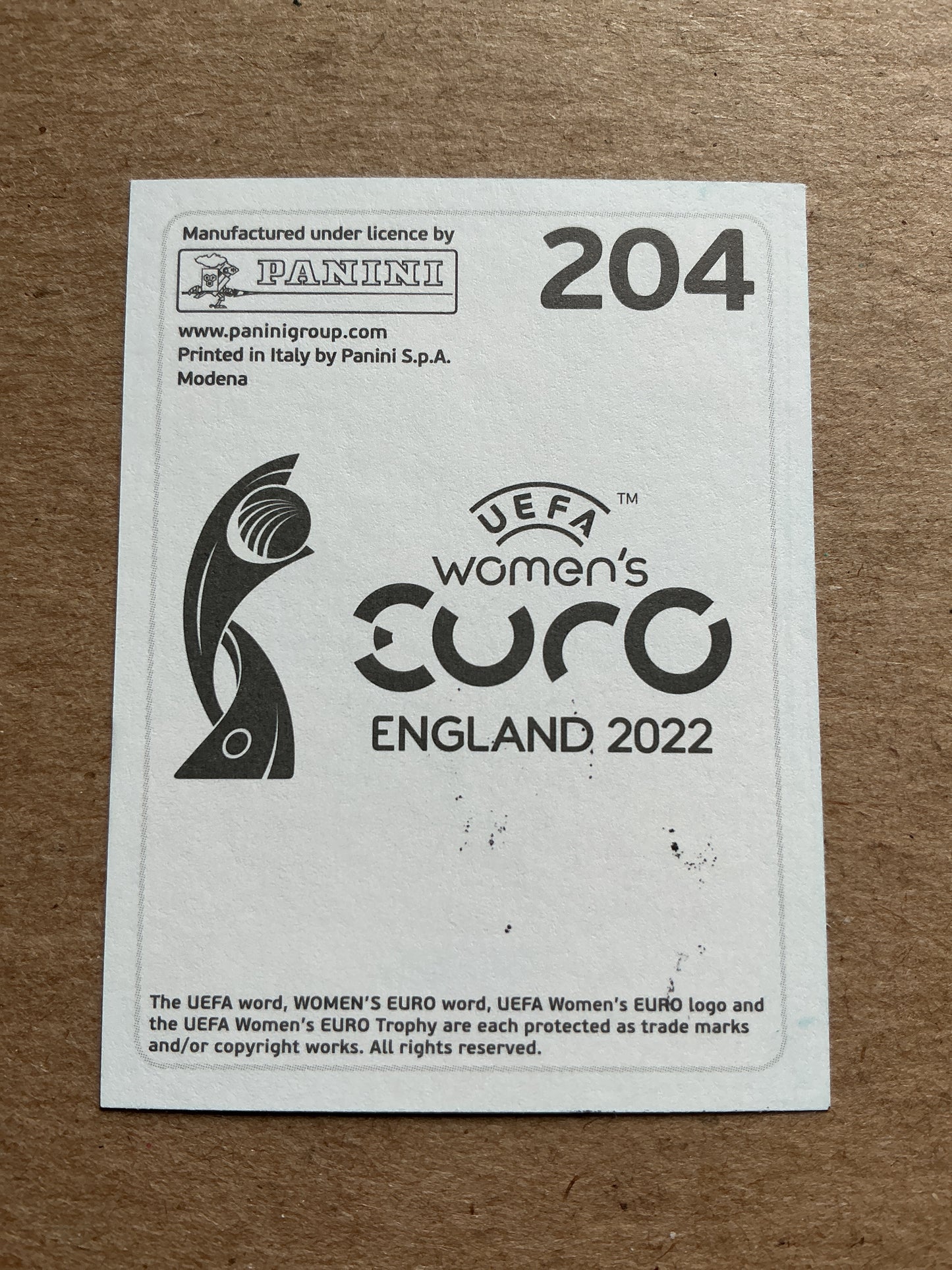 Dominique Janssen, Netherlands 🇳🇱 UEFA Women’s Euro Cup 2022 Panini hand signed