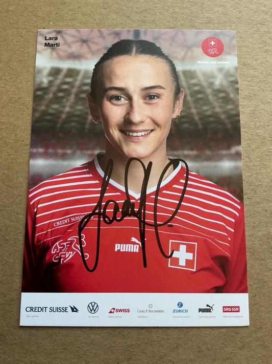 Lara Marti, Switzerland 🇨🇭 Women’s World Cup 2023 hand signed