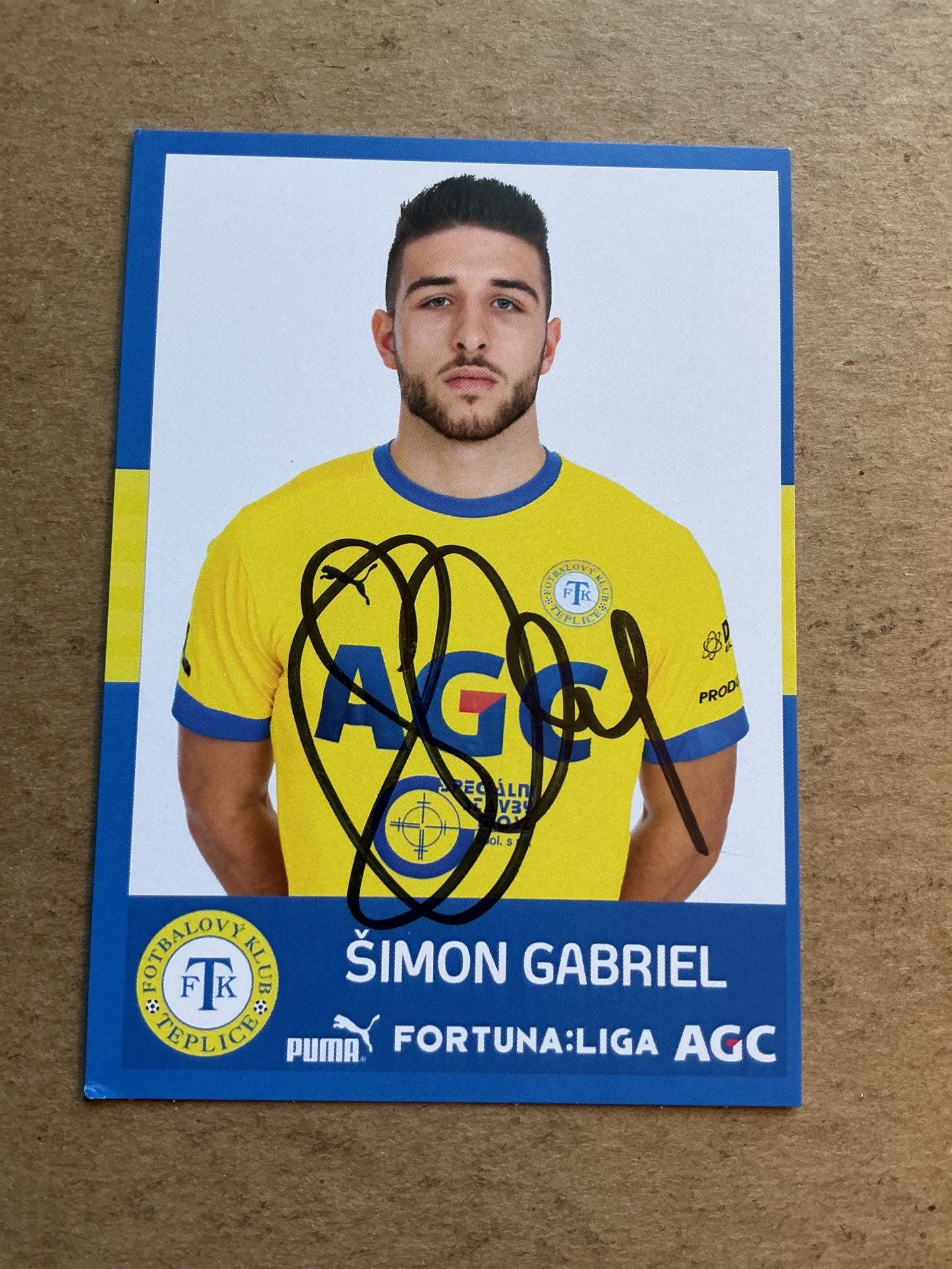 Šimon Gabriel, Czech Republic 🇨🇿 FK Teplice 2020/21 hand signed