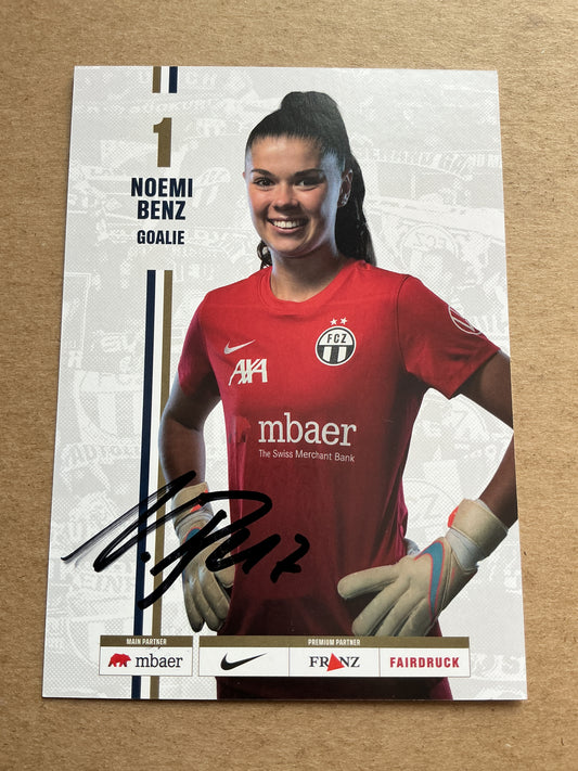 Noemi Benz, Switzerland 🇨🇭 FC Zürich 2023/24 hand signed
