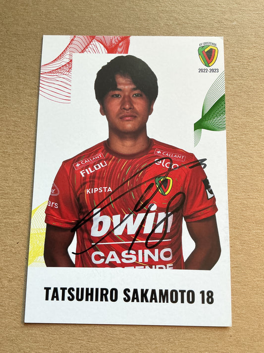 Tatsuhiro Sakamoto, Japan 🇯🇵 KV Oostende 2022/23 hand signed