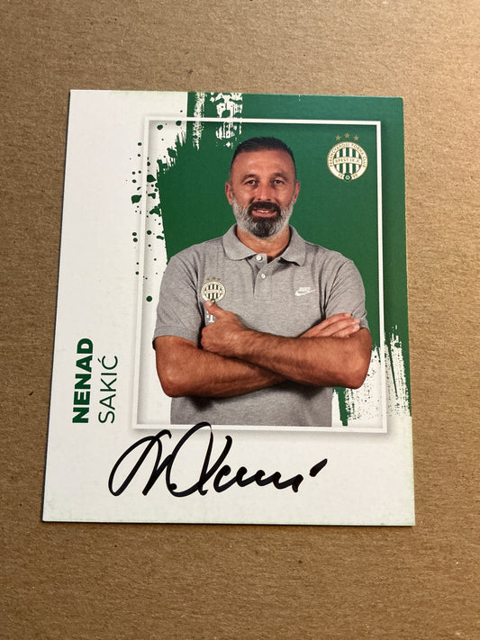 Nenad Sakić, Serbia 🇷🇸 Ferencváros TC 2023/24 hand signed