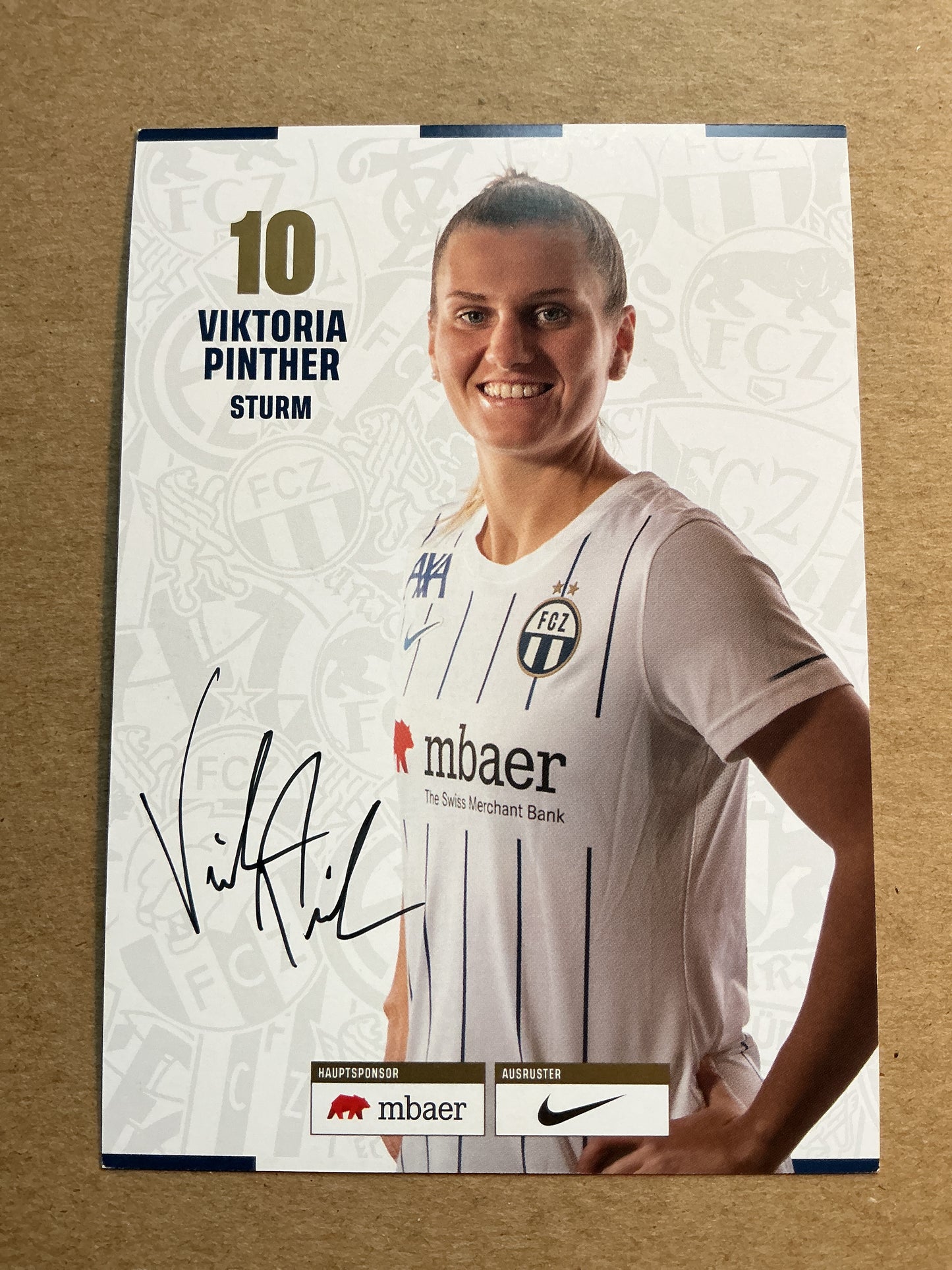 Viktoria Pinther, Austria 🇦🇹 FC Zürich 2022/23 hand signed