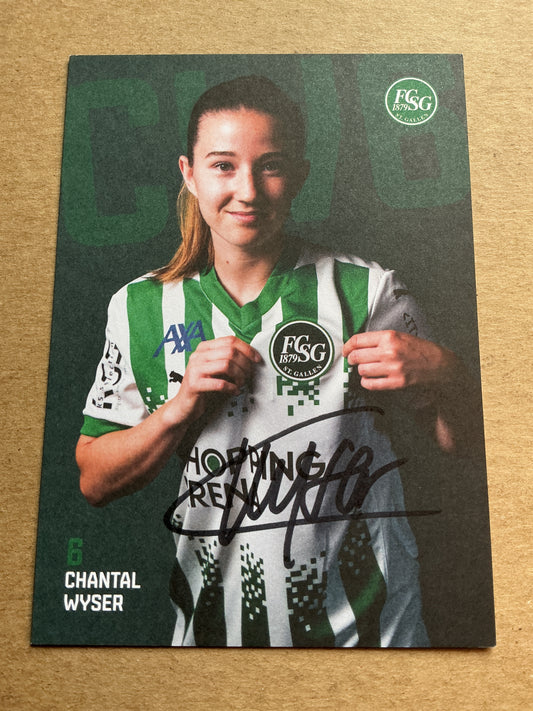 Chantal Wyser, Switzerland 🇨🇭 FC St. Gallen 2024/25 hand signed