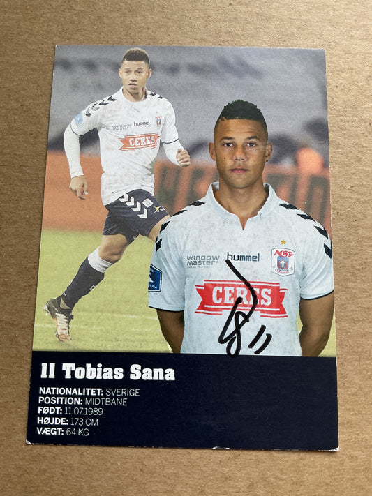 Tobias Sana, Sweden 🇸🇪 Aarhus GF 2018/19 hand signed