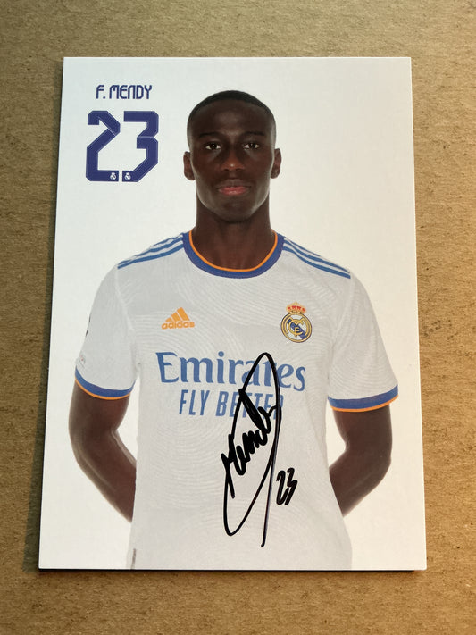 Ferland Mendy, France 🇫🇷 Real Madrid 2021/22 hand signed