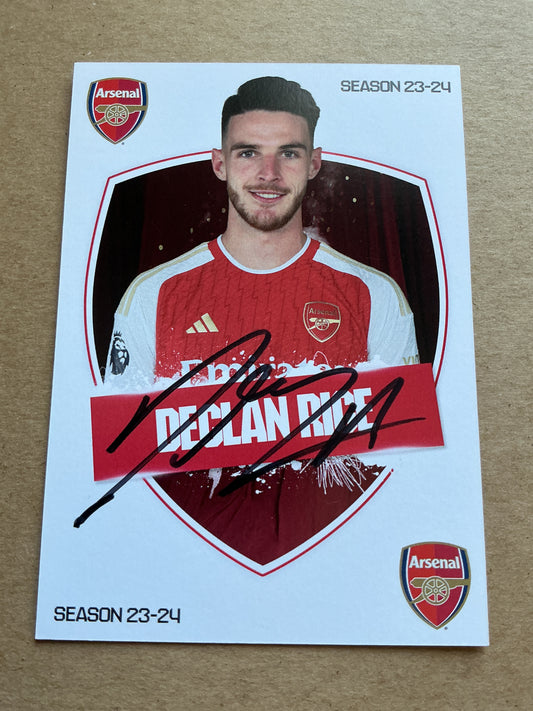 Declan Rice, England 🏴󠁧󠁢󠁥󠁮󠁧󠁿 Arsenal FC 2023/24 hand signed