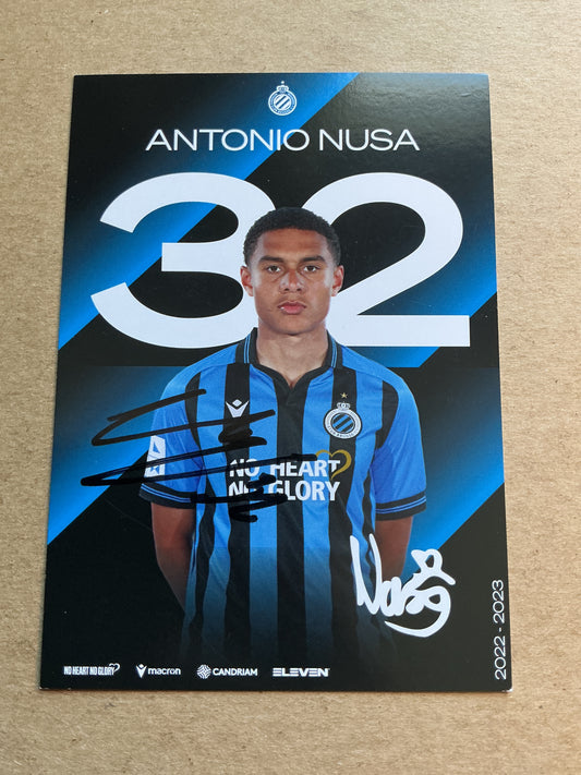 Antonio Nusa, Norway 🇳🇴 Club Brugge 2022/23 hand signed