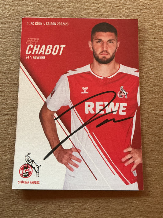 Jeff Chabot, Germany 🇩🇪 1.FC Köln 2022/23 hand signed