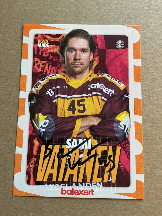Sami Vatanen, Finland 🇫🇮 Geneve-Servette HC 2024/25 hand signed