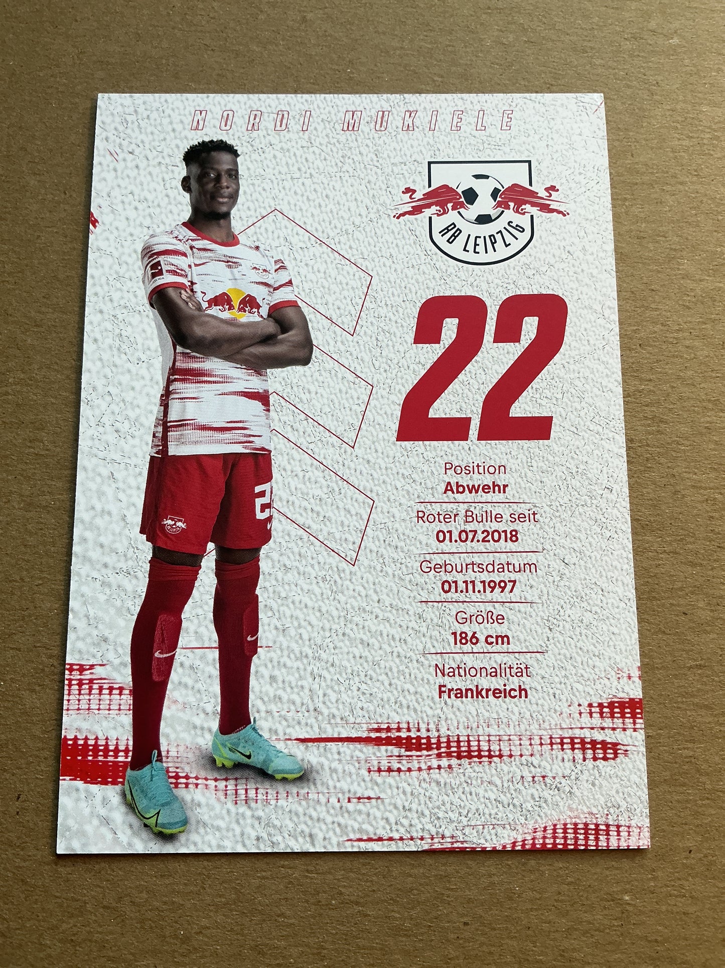 Nordi Mukiele, France 🇫🇷 RB Leipzig 2021/22 hand signed