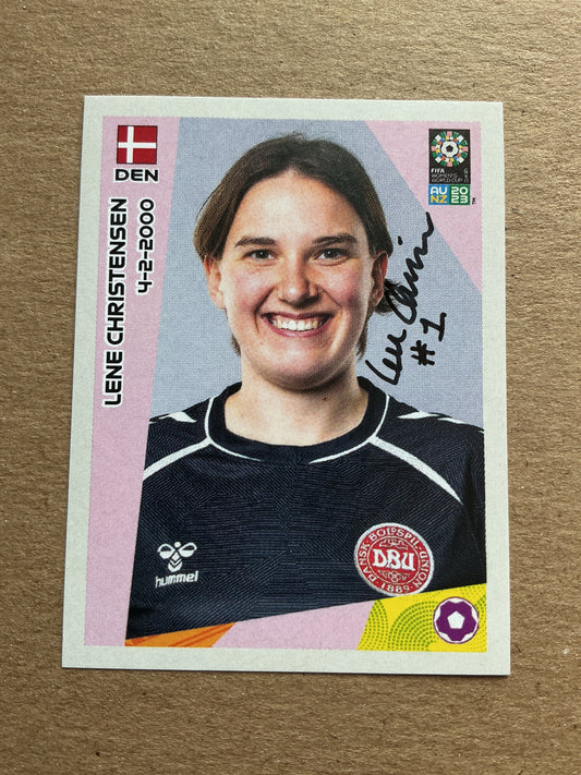Lene Christensen, Denmark 🇩🇰 FIFA Women’s World Cup 2023 Panini hand signed