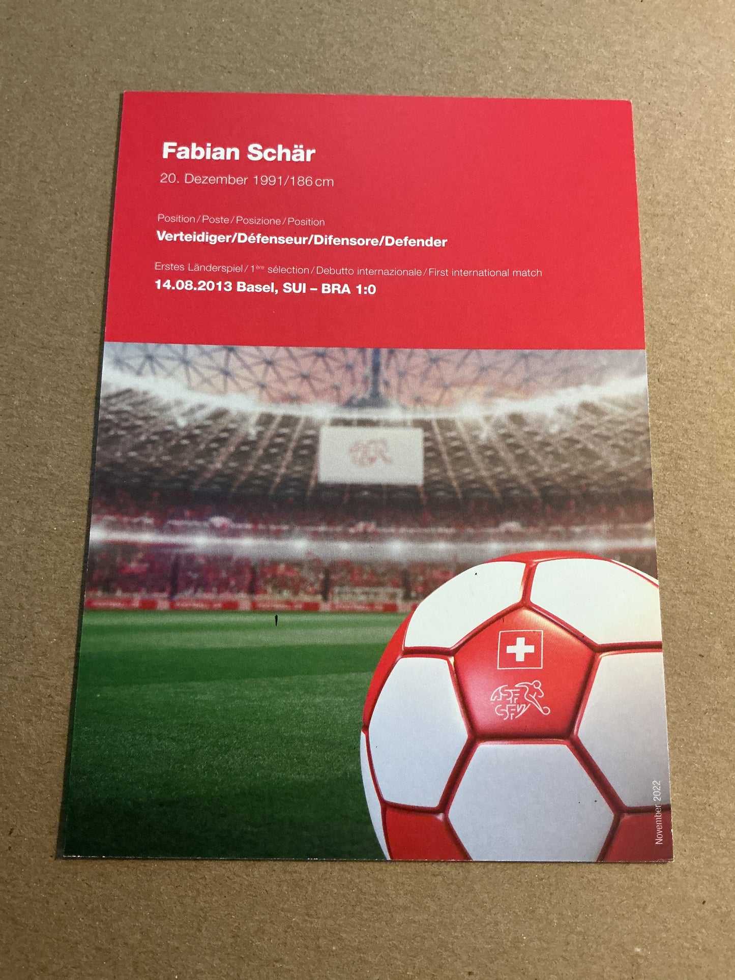Fabian Schär , Switzerland 🇨🇭FIFA World Cup 2022  hand signed