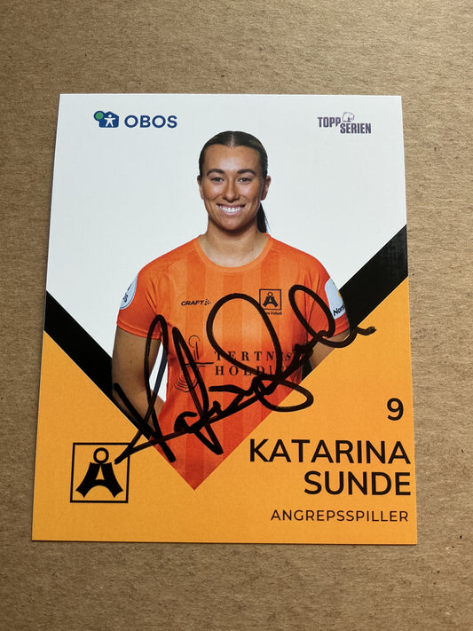 Katarina Sunde, Norway 🇳🇴  Åsane 2024/25 hand signed