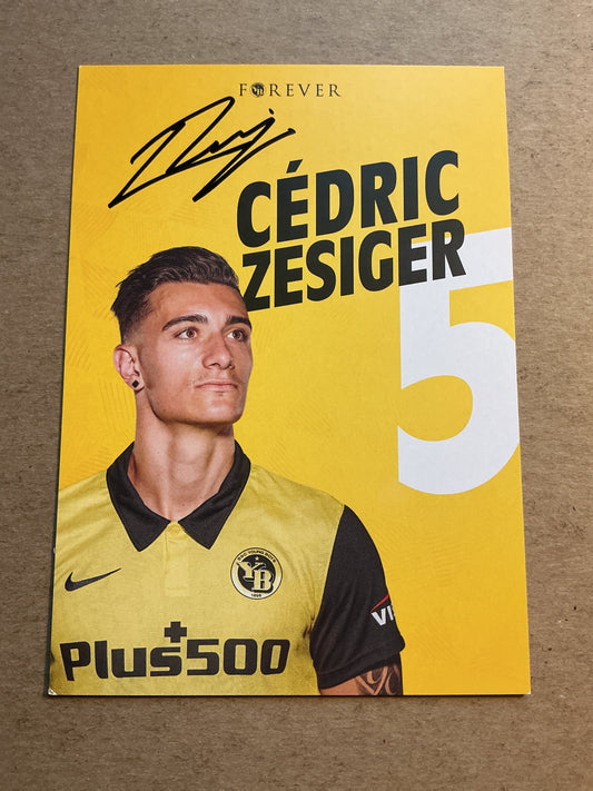 Cédric Zesiger, Switzerland 🇨🇭 BSC Young Boys 2020/21 hand signed