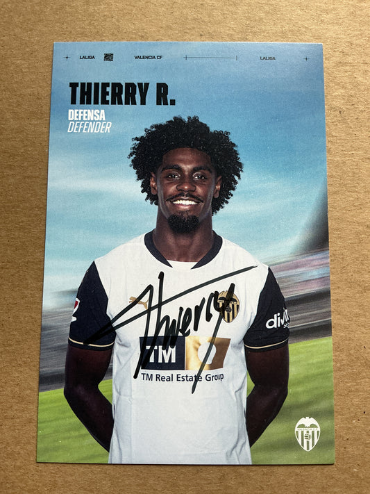 Thierry Correia, Portugal 🇵🇹 Valencia CF 2024/25 hand signed
