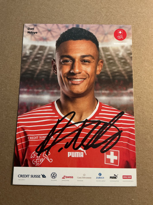 Dan Ndoye, Switzerland 🇨🇭FIFA World Cup 2022  hand signed