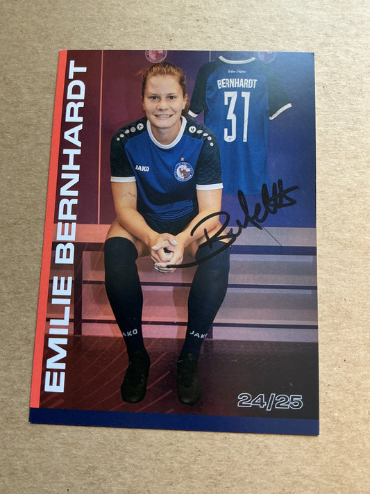 Emilie Bernhardt, Germany 🇩🇪 1.FFC Turbine Potsdam 2024/25 hand signed