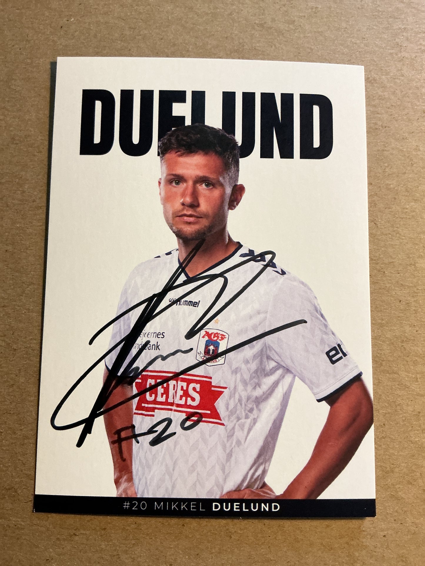 Mikkel Duelund, Denmark 🇩🇰 Aarhus GF 2023/24 hand signed