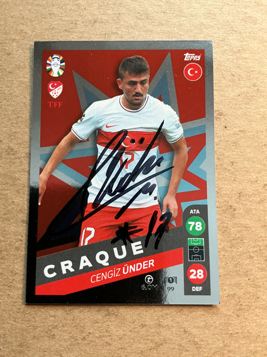 Cengiz Ünder, Türkiye 🇹🇷 UEFA Euro 2024 hand signed