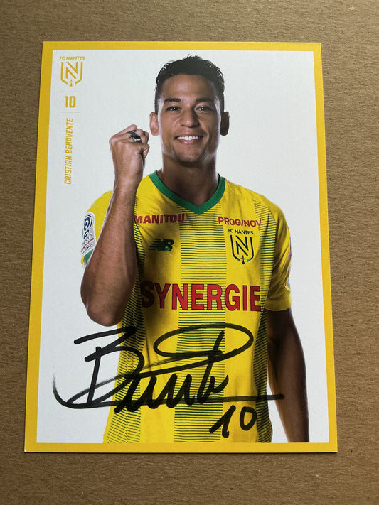 Cristian Benavente, Peru 🇵🇪 FC Nantes 2019/20 hand signed