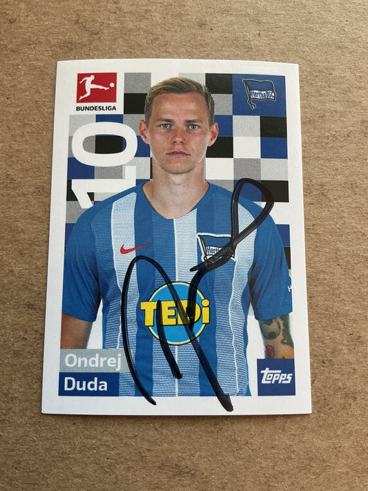 Ondrej Duda, Slovakia 🇸🇰 Hertha BSC Berlin 2018/19 Topps hand signed
