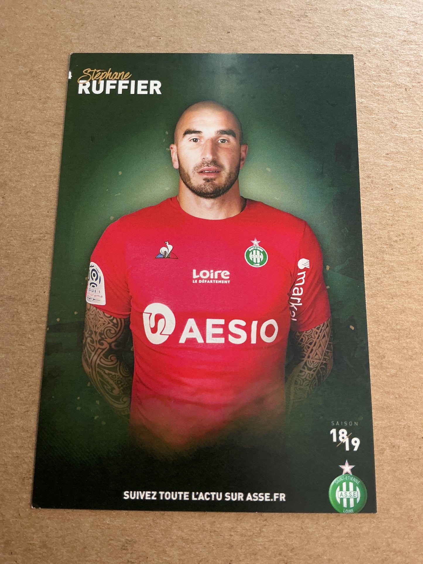 Stephane Rouffier, France 🇫🇷 AS Saint-Etienne 2018/19 hand signed