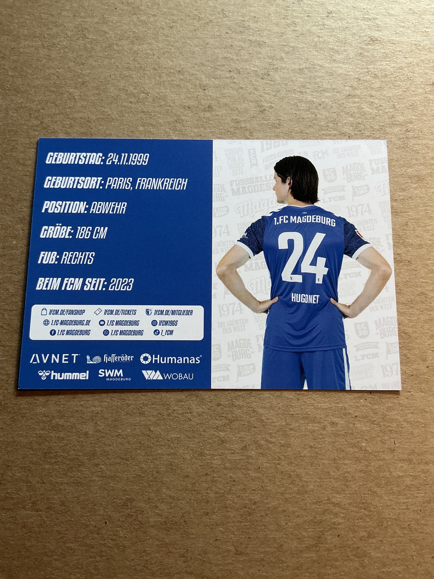 Jean Hugonet, France 🇫🇷 1.FC Magdeburg 2024/25 hand signed